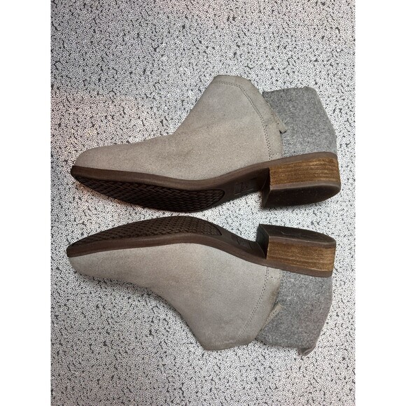 TOMS Two Tone Suede Zip Booties | Size 10 | Gray | Lt. Gray - Picture 5 of 8